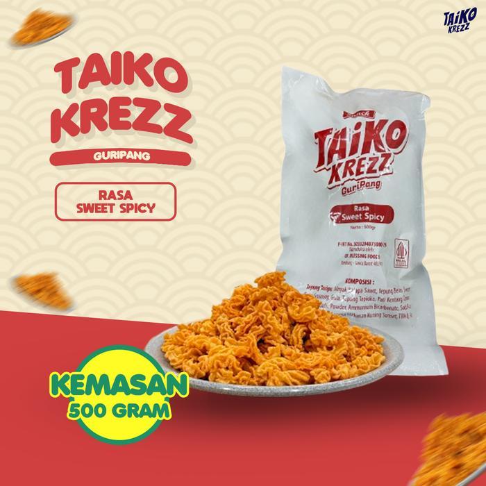

[ HALAL ] Snack Taiko Krezz Guripang Pedas Sweet Spicy 500g Camilan Ringan Lezat Gurih Pedas Parcel
