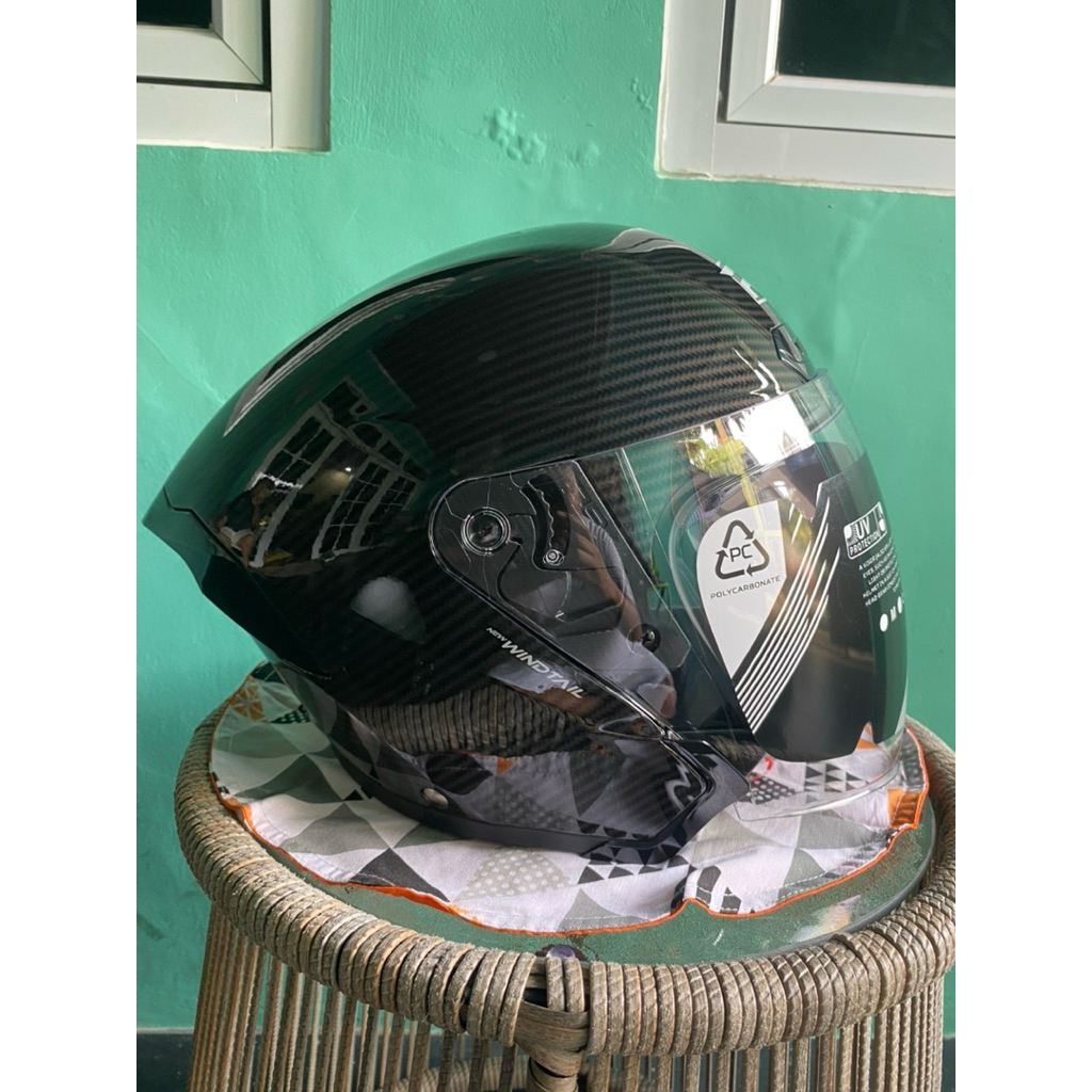 Terlaris Helm Half Face New Windtail Carbon