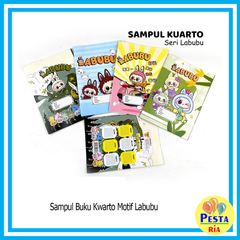 

Murah!! (1Pak isi 20Lembar) Sampul Buku Motif Labubu, sampul buku fancy, sampul buku tulis, sampul art paper, perlengkapan sekolah