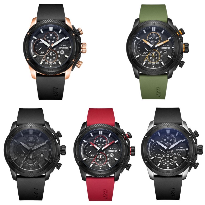 JAM TANGAN PRIA EXPEDITION EXP 6810 / E 6810 / E6810 RUBBER ORIGINAL GARANSI 1 TAHUN