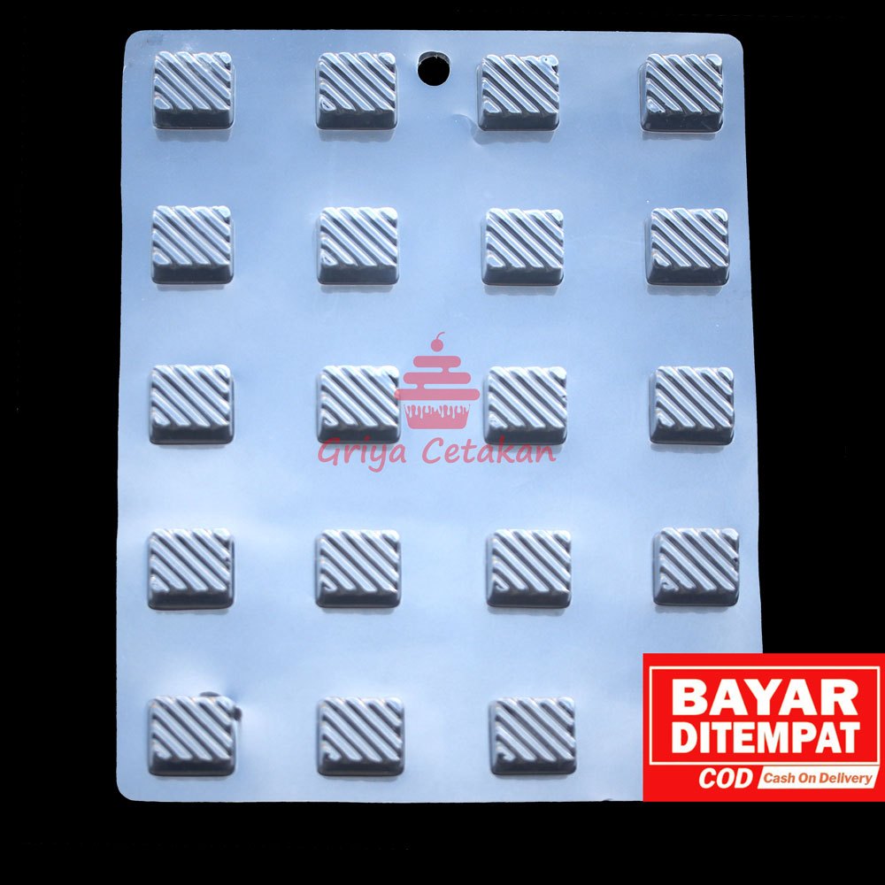 GC Cetakan Coklat Dadu Praline Box Thruffle 20 Cavity Plastik