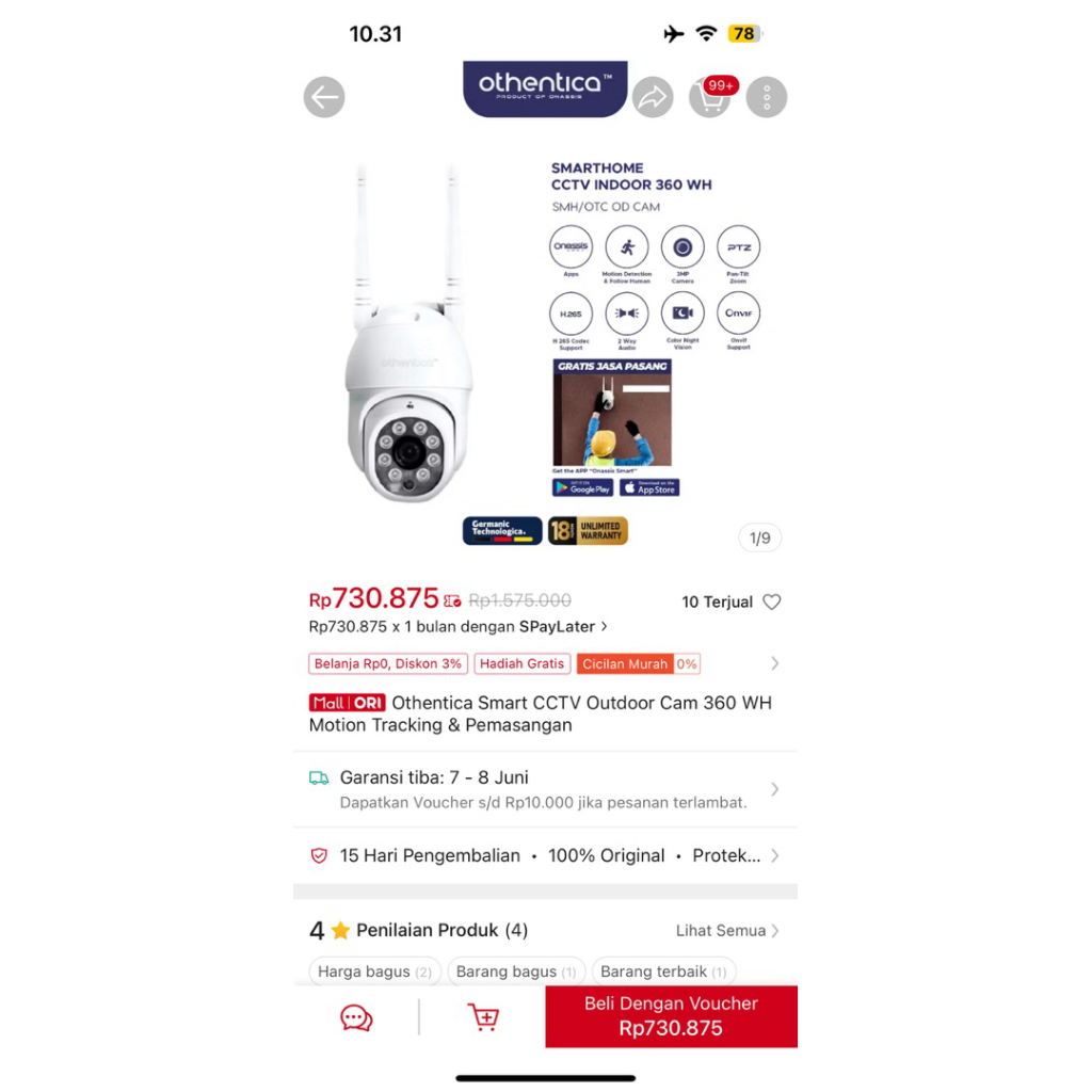 PRELOVED BUNDLING CCTV ONASSIS dapat 2 indoor outdoor