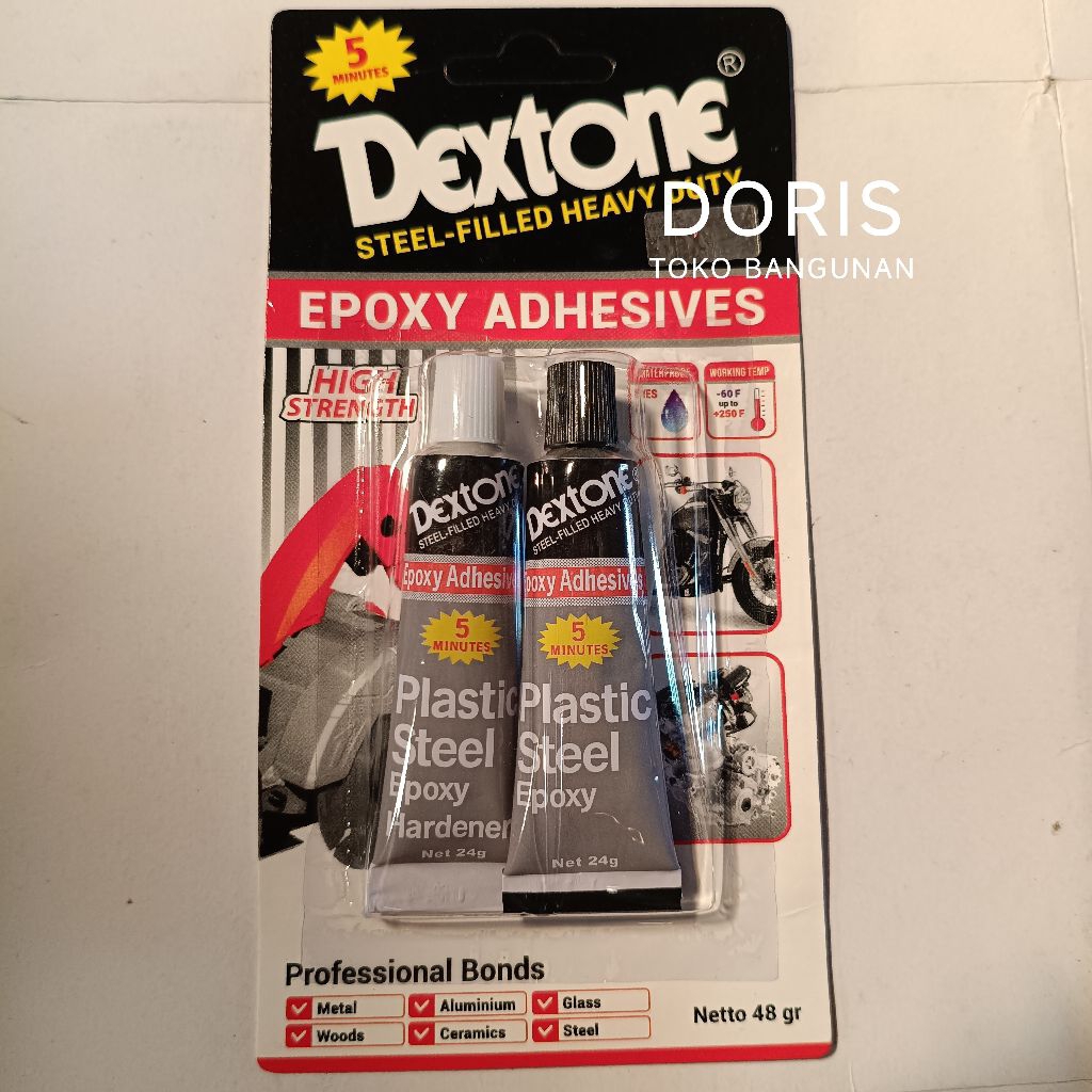 ORI100% DEXTONE LEM BESI. BAJA TEMBAGA PLASTIK KAYU KERAMIK