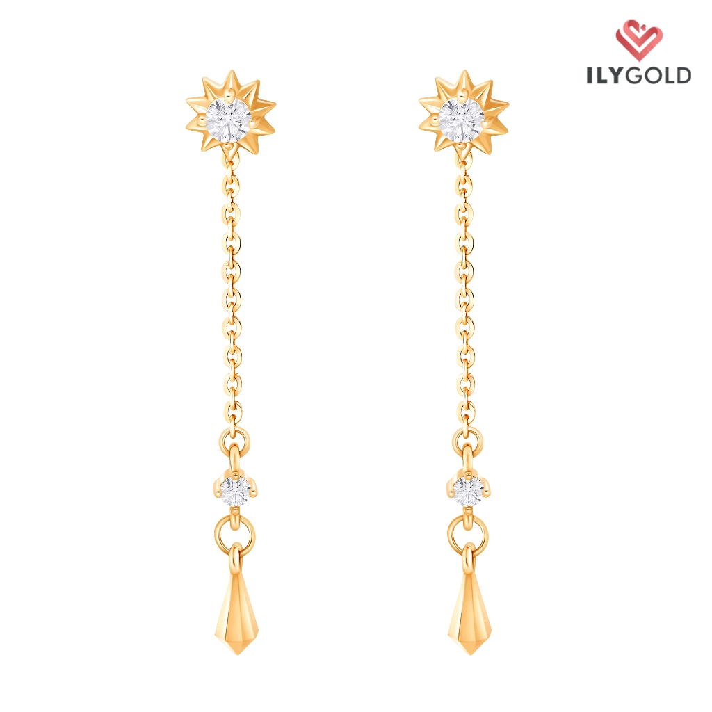 Anting Emas Kadar 9K Model Ethernal Sun Bromo Collection Warna Yellow Gold - ILY Gold