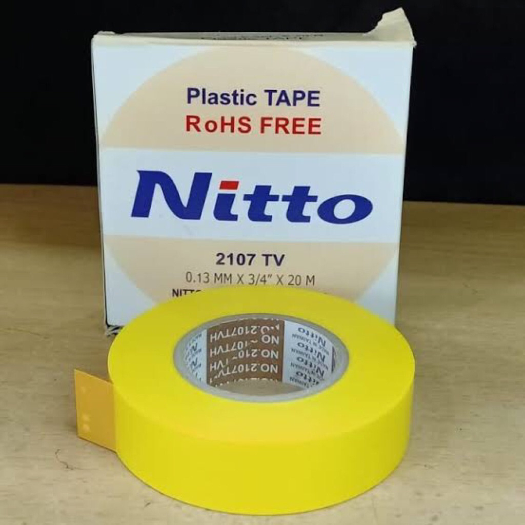 

Isolasi listrik kuning nitto 3/4" x 20M kuat tahan lama murah