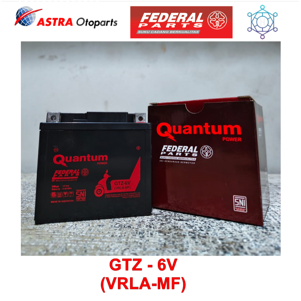 AKI FEDERAL QUANTUM POWER GTZ-6V (VRLA-MF) AKI FEDERAL - AKI KERING FEDERAL GTZ-6V (VRLA-MF) ORIGINA