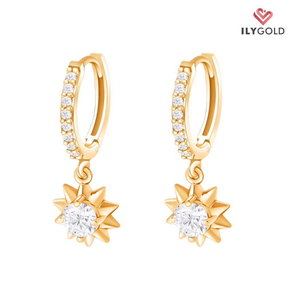 Anting Pir Emas Kadar 9K Model Ethernal Sun Bromo Collection Warna Yellow Gold - ILY Gold