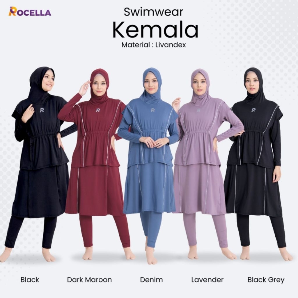 Rocella Baju Renang Muslimah - Rocella Baju Renang Kemala