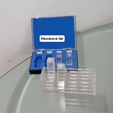 Set Glass Cuvette Spectrophotometer Plus Rack Cuvette