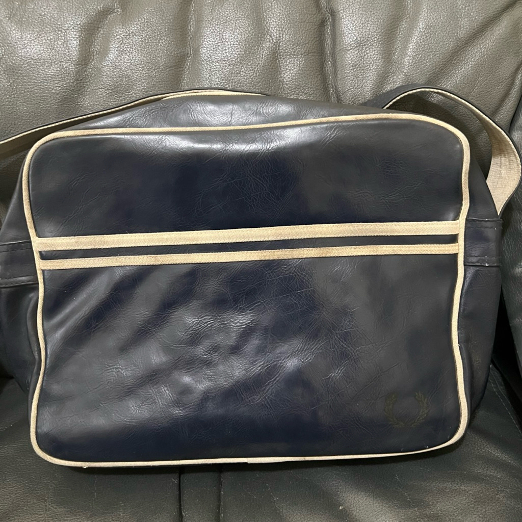 Tas pria Fred Perry Classic shoulder bag Vintage Blue