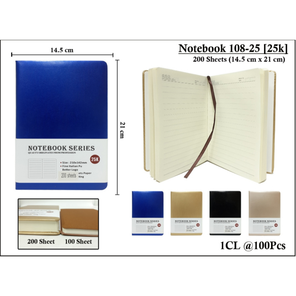 

buku agenda kulit metalic a5 isi 200 lembar adam kode 108-25 kulit sintetis note book seminar ukuran