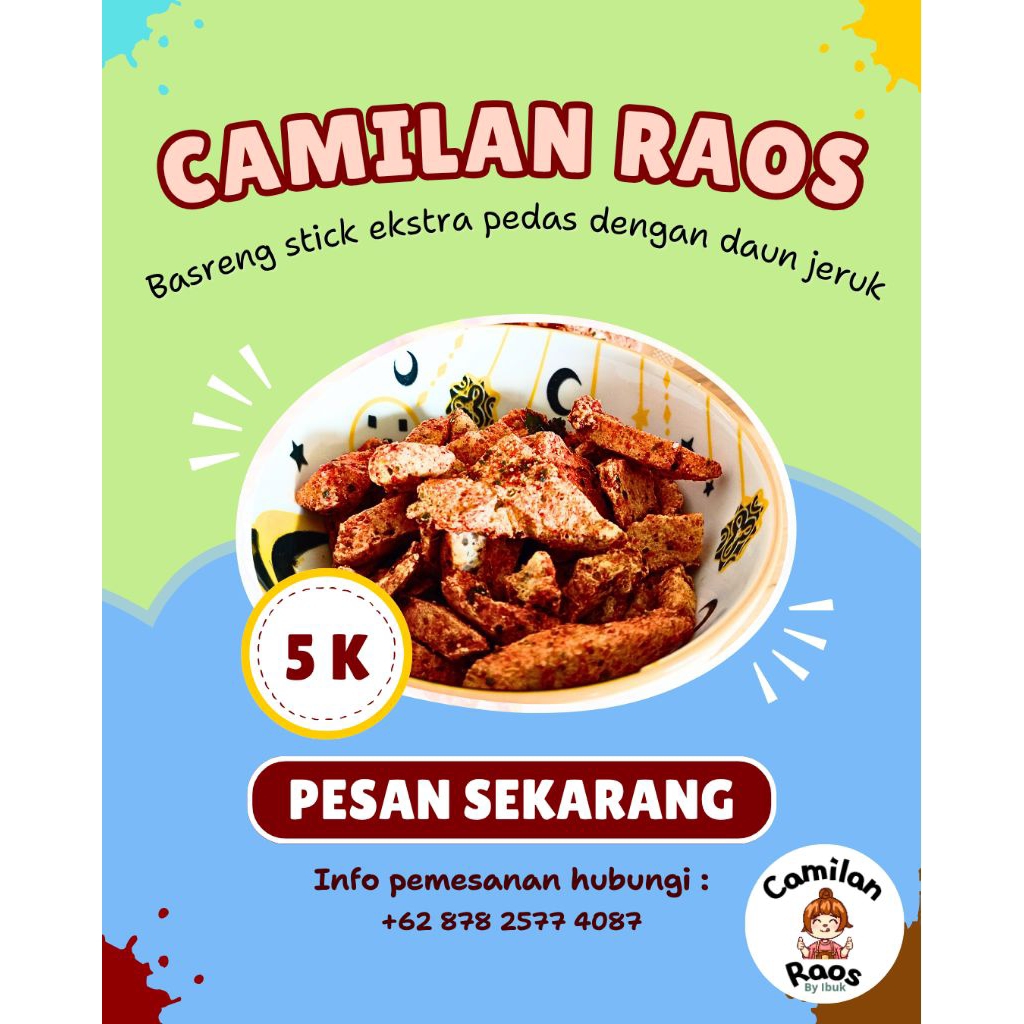 

CAMILAN RAOS | Basreng Stick Ekstra Pedas Gurih Renyah dengan daun jeruk