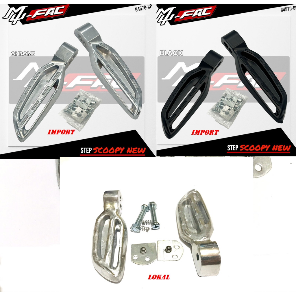 step injakan HONDA SCCOPY NEW  universal all motor  step injakang belakang segala jenis motor