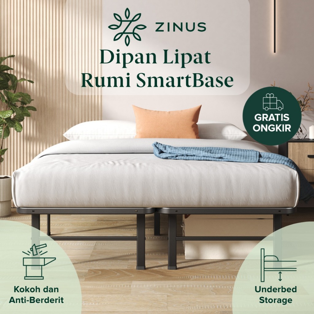 Tempat Tidur Lipat Zinus Rumi SmartBase Bed In a Box
