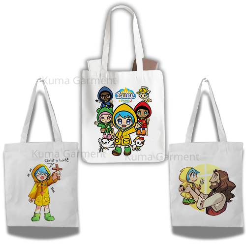 Tote bag / Resleting Bahan Canvas Motif Luce And Friends Jubilee 2025 / Paskah / lita and friends