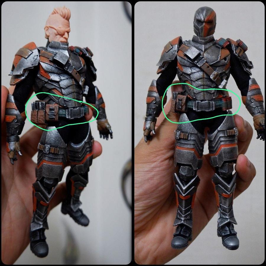 Belt Sabuk Deathstroke Death stroke Batman untuk Kitbash Action Figure Muff Toys Notaman Shf NWToys 