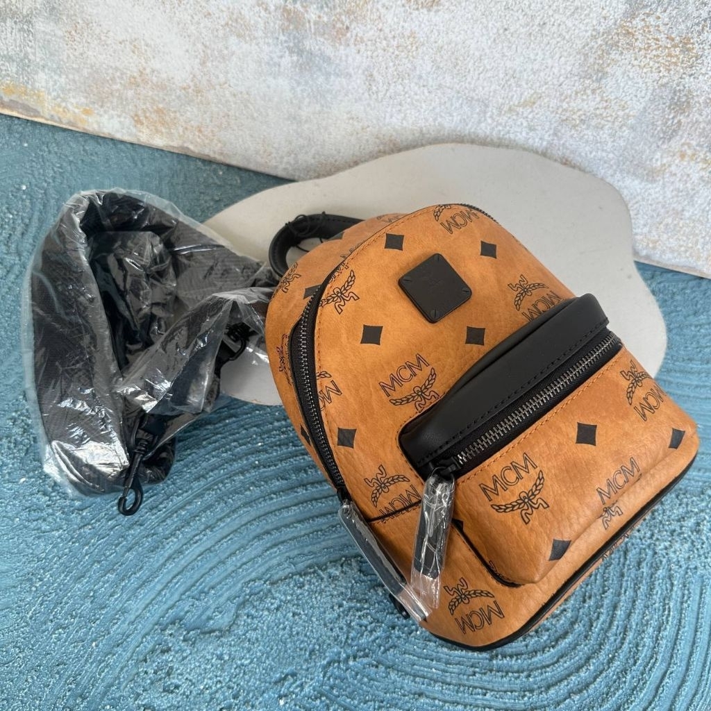 MCM Stark Crossbody Bag in Cognac