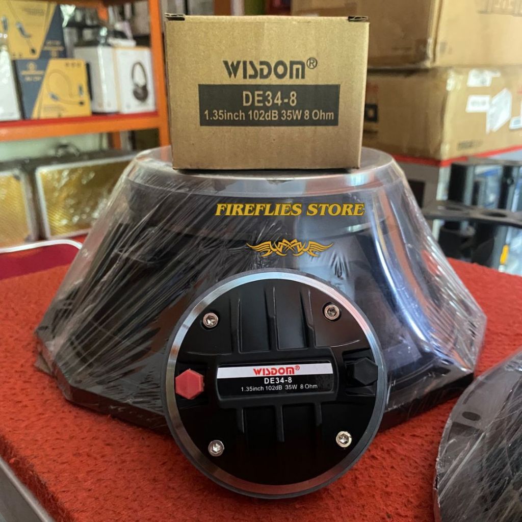 Tweeter Wisdom DE34-8 Model Drat Driver Twiter Balap Suara Bersih Spul 1.3 Inch Original