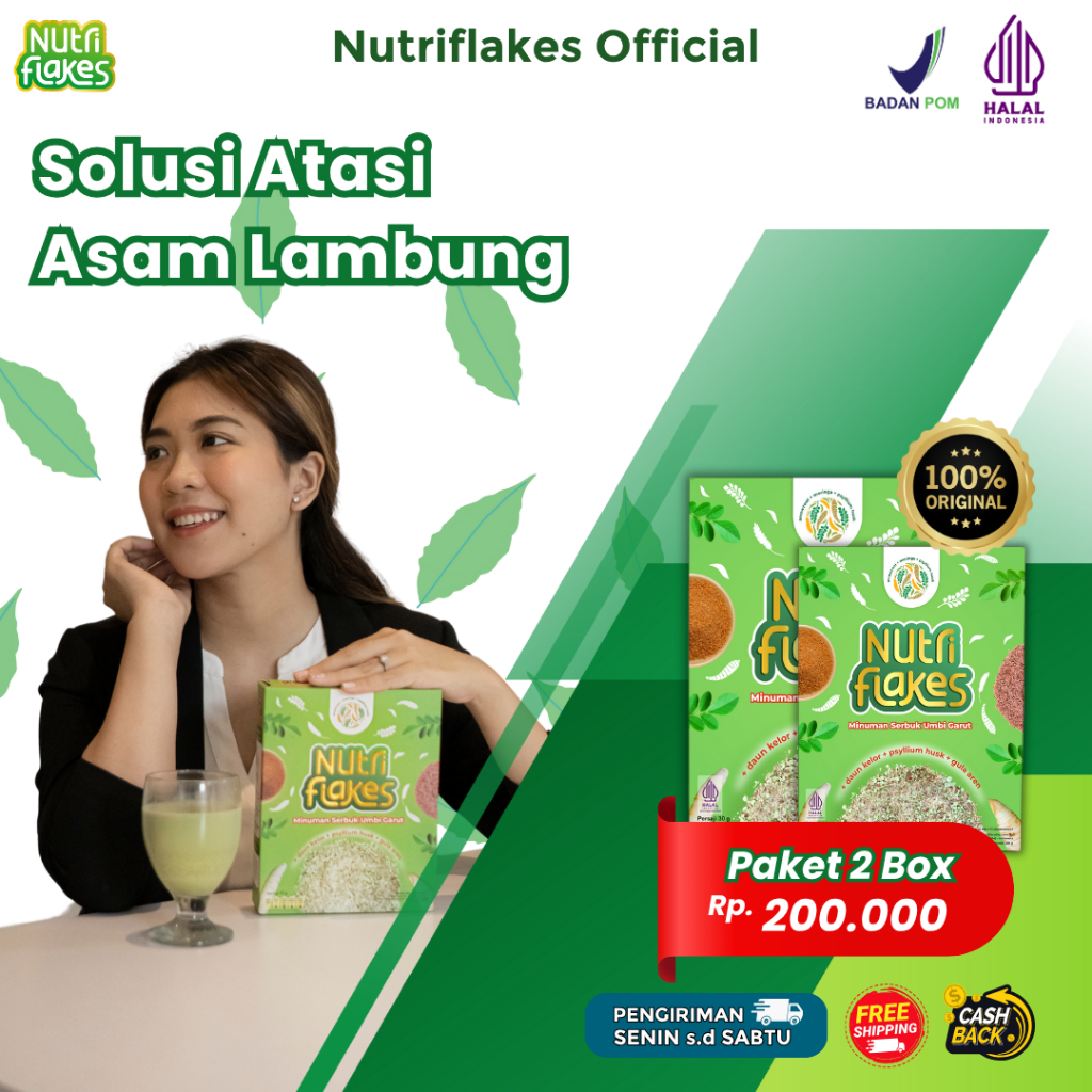 

Nutriflakes 2 Box Original Solusi Atasi Asam Lambung