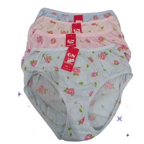 Celana dalam wanita cd golden nick motif bunga warna random nyaman di pakai Size M L  XL XXL