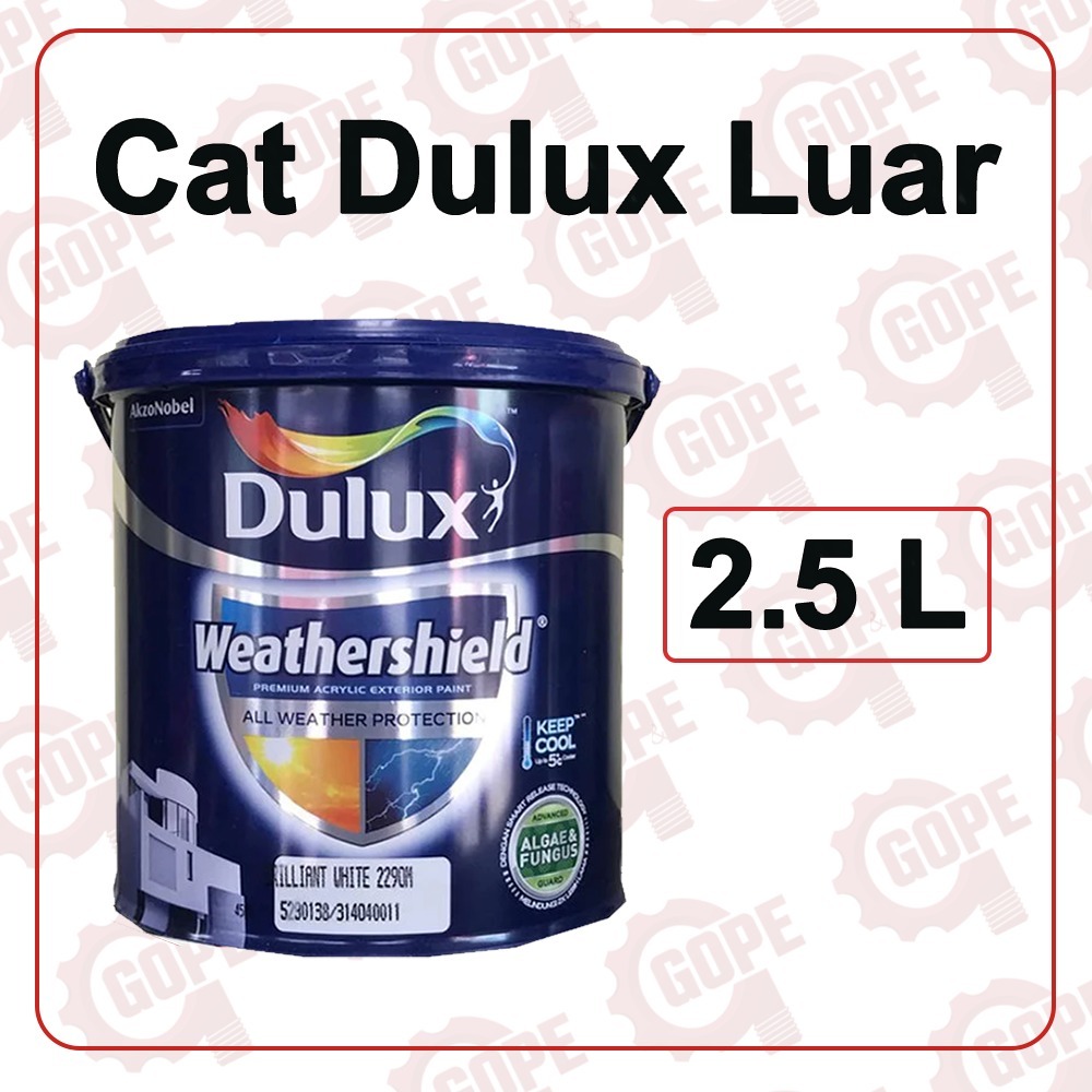 Cat Tembok Dinding Luar Dulux Weathershield Exterior Kemasan Galon 2.5 Liter