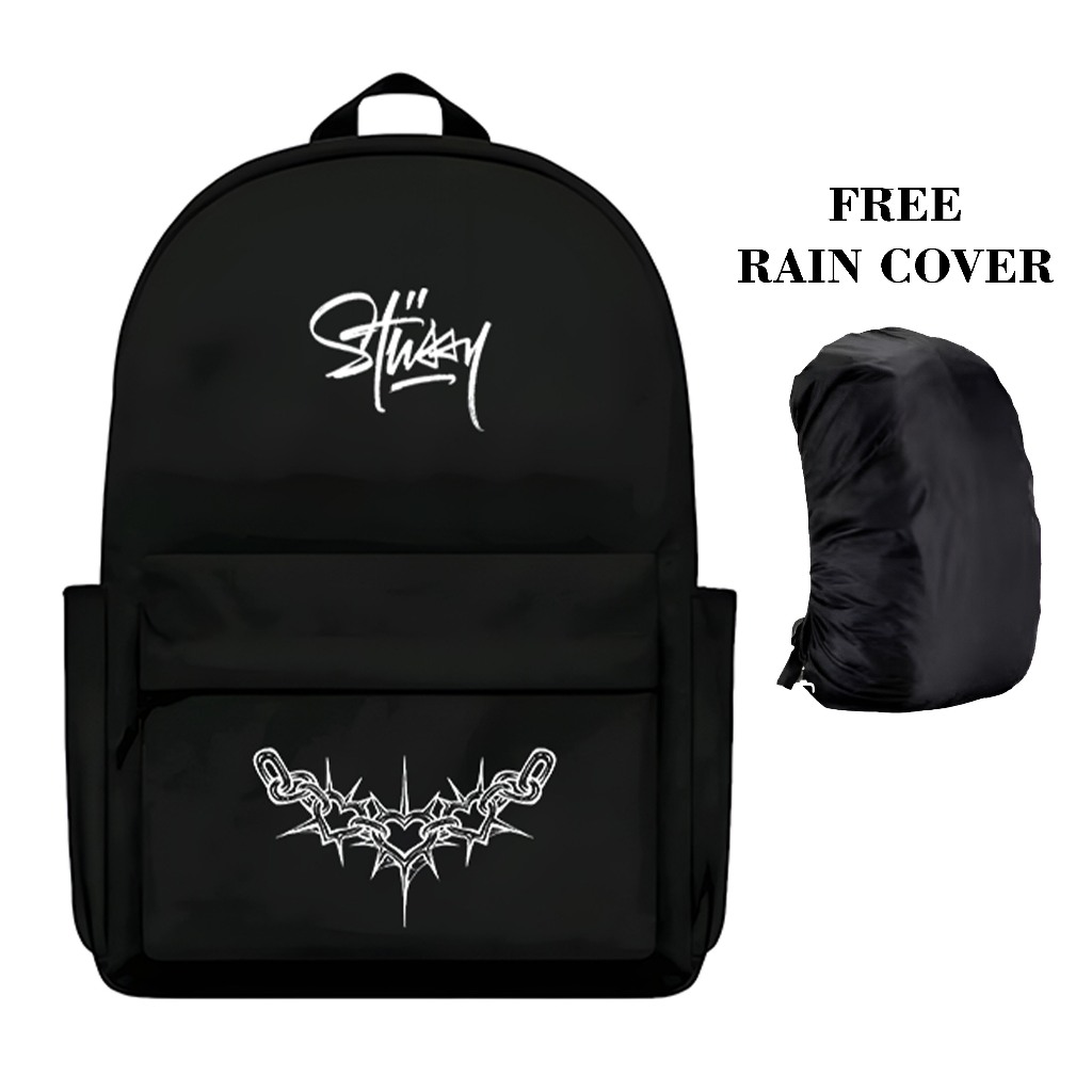 Tas Sekolah Anak Laki Laki Perempuan SD SMP SMA Ransel Stussy Kece Terbaru Motip Kekinian 2025 / Tas