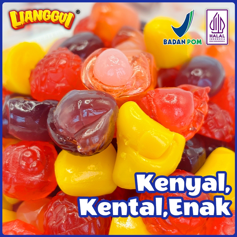 

120Pcs Lianggui Permen Kupas 4 Rasa Buah (Stroberi, Mangga, Jeruk, Leci) Cemilan Viral Snack Candy