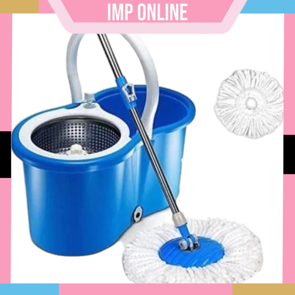 IMP- WARNA RANDOM Alat Pel Spin Mop Stainless / Super Mop Stainless Ultra Mop Serba Guna dengan Embe