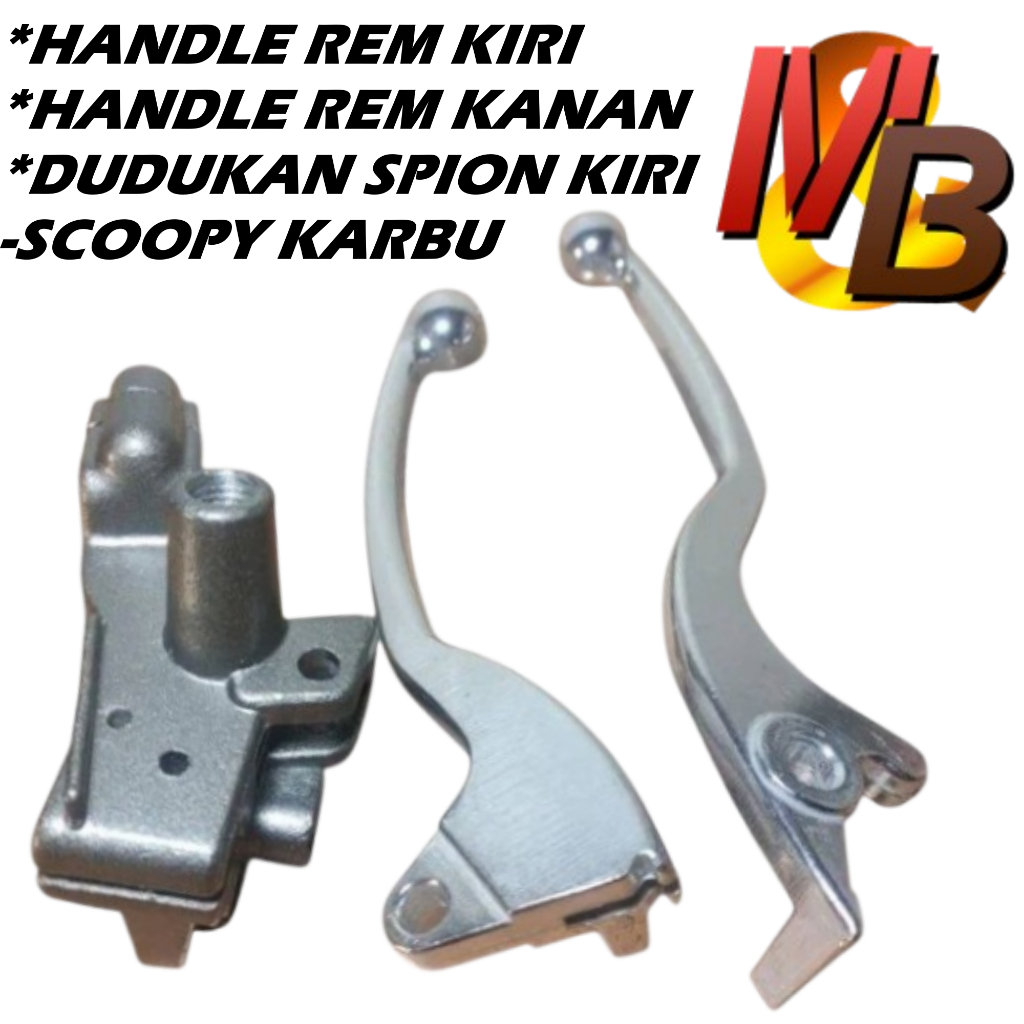 handle rem set dan dudukan spion scoopy karbu