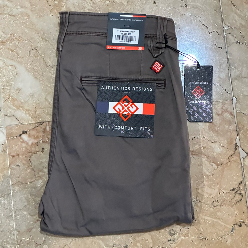 Celana Panjang Comfort Chinos Pria GAZR Original Slim Stretch Khaky 718BP0509