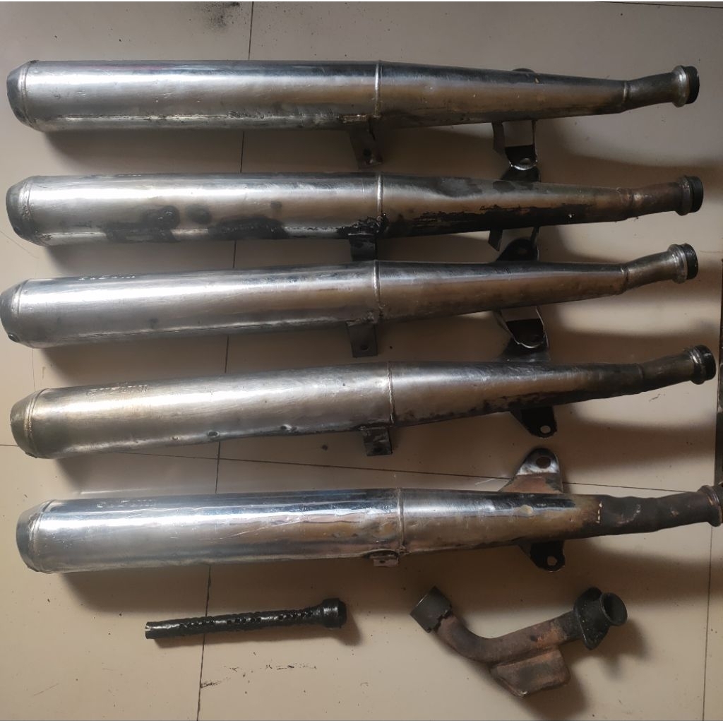 knalpot original suzuki rc100 bravo