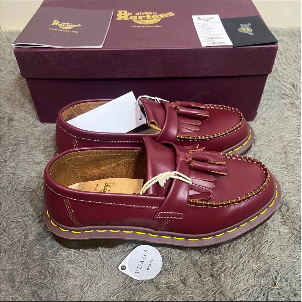 (Size 39) Dr Martens Adrian MIE Quilon Vintage Oxblood