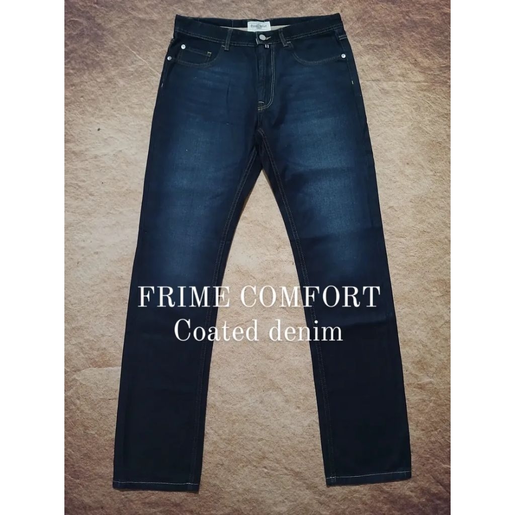jeans FRIME COMFORT bahan denim coated model standar bekas second preloved