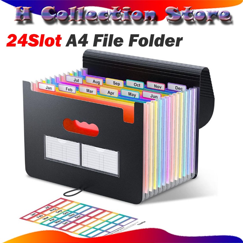 

24 Slot Folder File Dokumen Ukuran A4 File Folder Dokumen Isi Map Dokumen Map Kancing Kotak Penyimpanan File