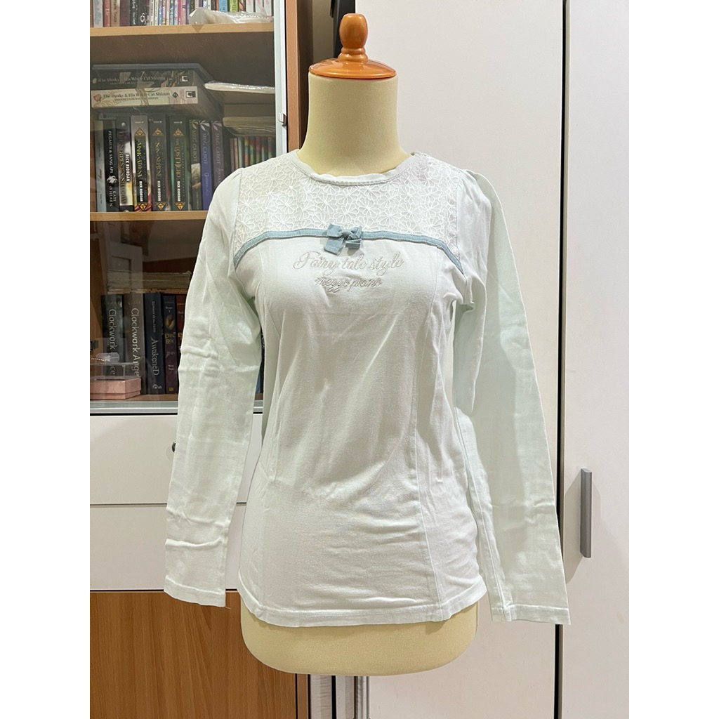 Mezzopiano Top Atasan Cute Kawaii Y2k Vintage Coquette Dollette