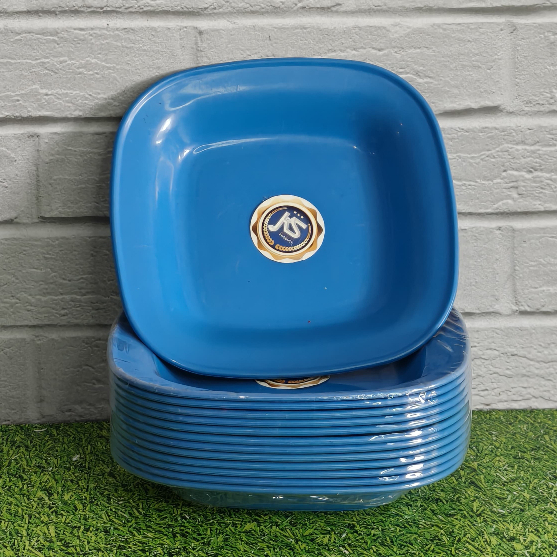 Tatakan Gelas Kotak Plastik 12 PCS [ 1 LUSIN] WARNA BIRU