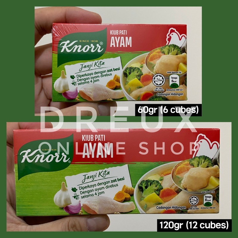 

[IMPORT] KNORR Chicken Stock Cubes 60gr / 120gr / No MSG