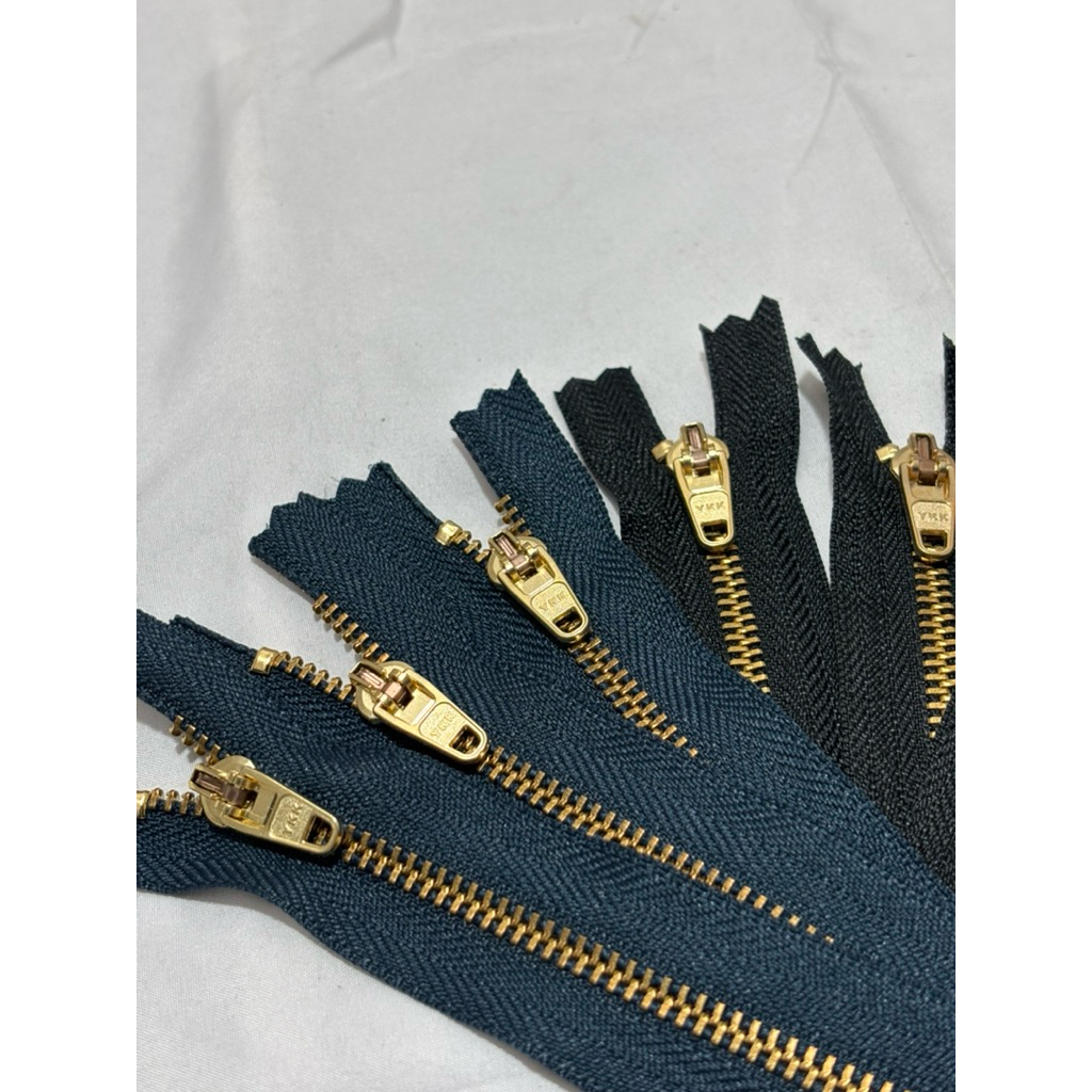 RESLETING JEANS YKK GIGI BESI WARNA EMAS NIKEL/ METAL ZIPPER CELANA CLOSE-END UKURAN 6 INC (15cm) / 