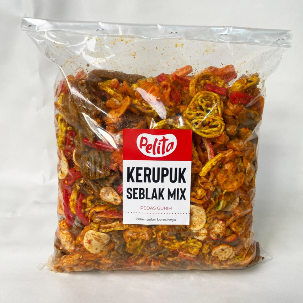 

Pelita Snack - Seblak Campur Mix Pedas Cikruh Gurih Berbagai Macam Isian 250GR/500GR/1 Kg