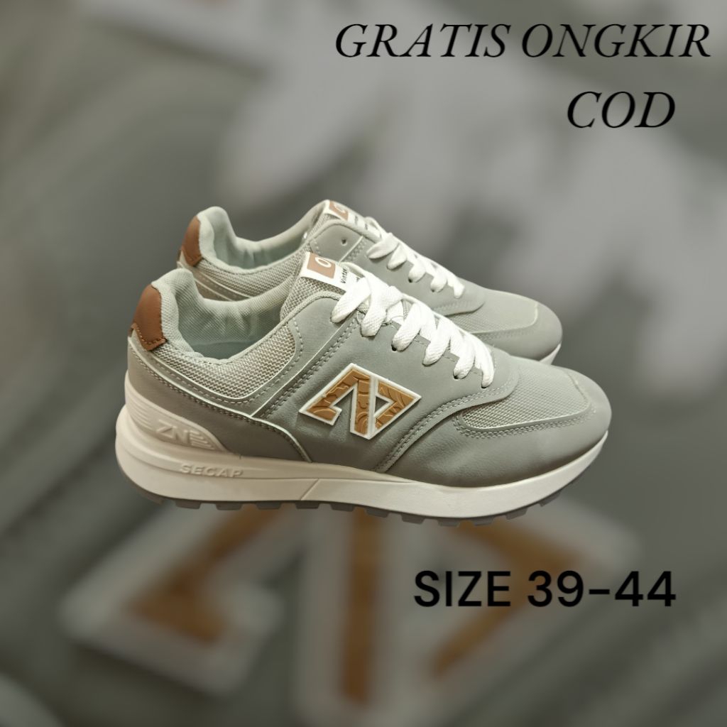 Sepatu sneaker pria import Termurah berkualitas tinggi Sepatu terbaru abu