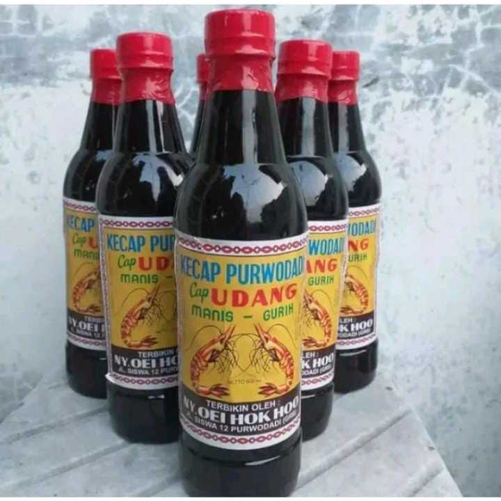 

[Free Bubble] 600 ML Kecap Purwodadi Cap Udang Manis - Gurih Ny. Oei Hok Hoo Asli Purwodadi