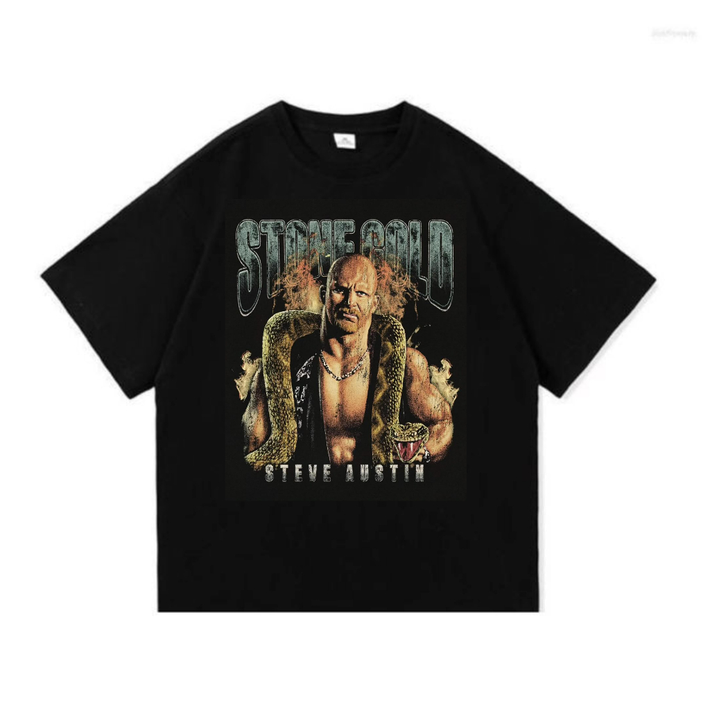 Stay Focus - T-Shirt Oversize Heavyweight Cotton 20s Steve Austin Edition Tees