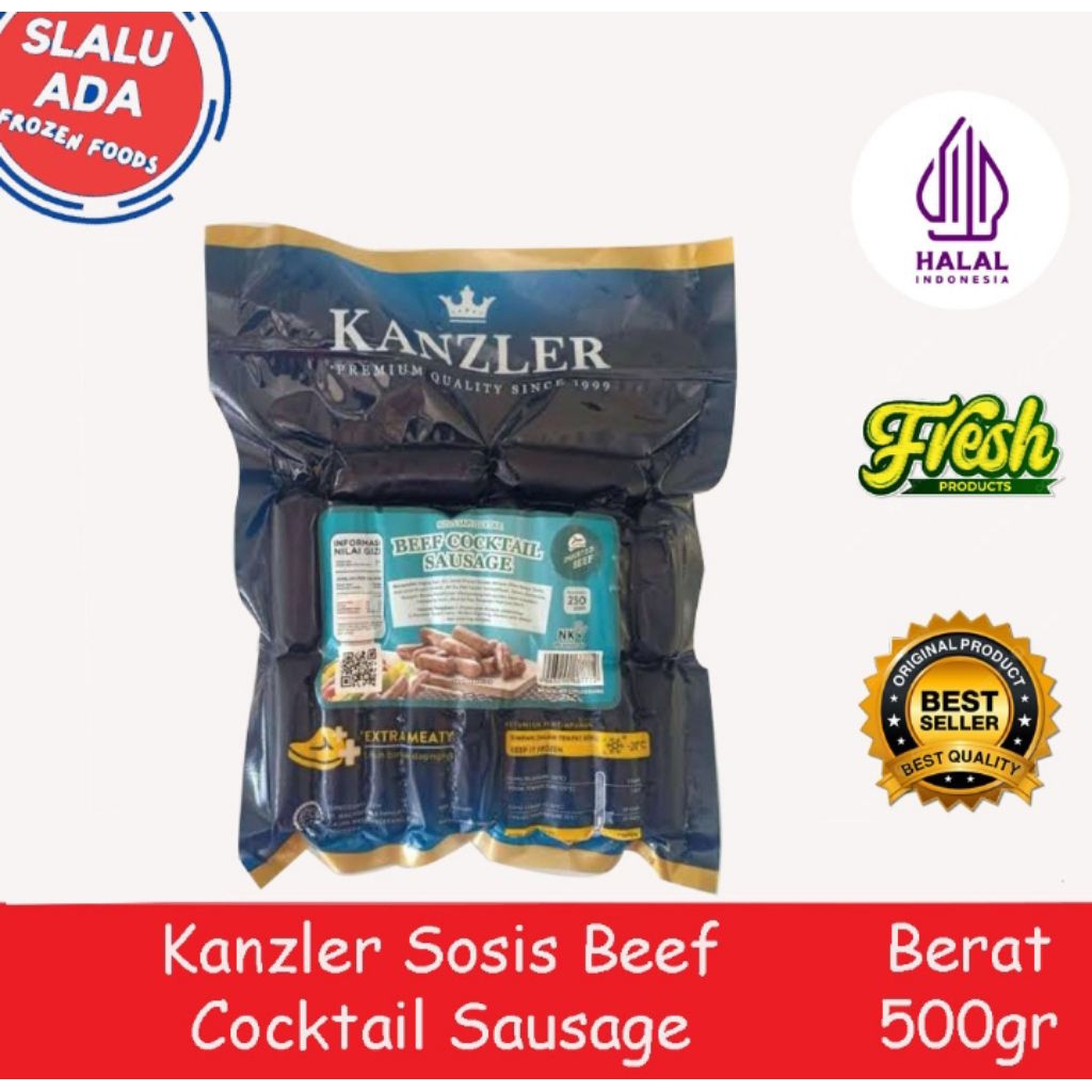 

Sosis Kanzler Beef Cocktail 500gr Sosis Olahan Sapi