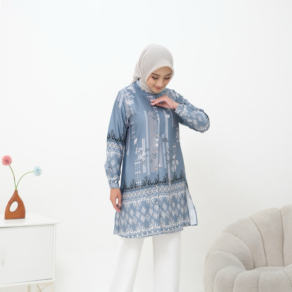 DISKON ALUMA TUNIK MOTIF ARABIAN SILK TUNIK BASIC SIMPLE