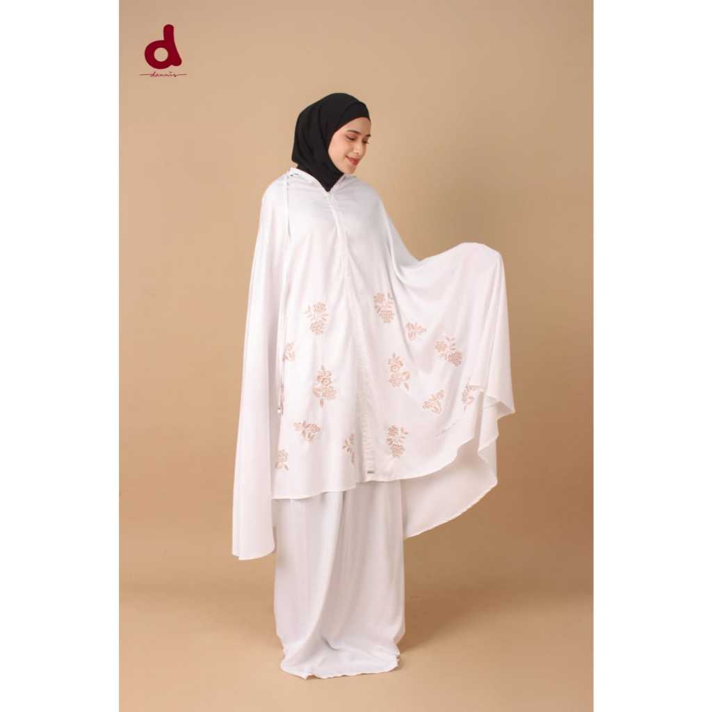 [M L] SALE UP TO 30%[RUMAH DANNIS] Mukena Abaya Atas Bawah Potongan Terusan Putih Dewasa Terbaru Rum
