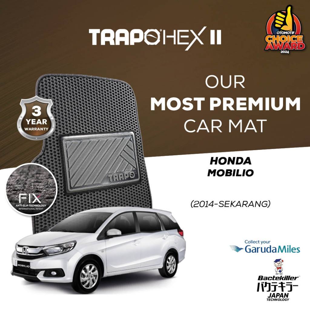 Karpet Mobil Trapo Hex II Honda Mobilio (2014-Sekarang)