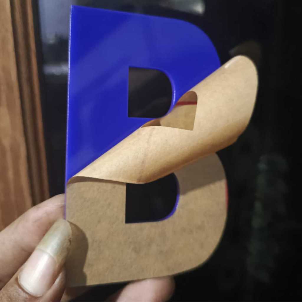 Huruf Timbul Akrilik Ekonomis Tinggi 40cm Dekorasi Hrf Timbul Akrilik Tebal 2mm Nama Masjid,Toko,JL