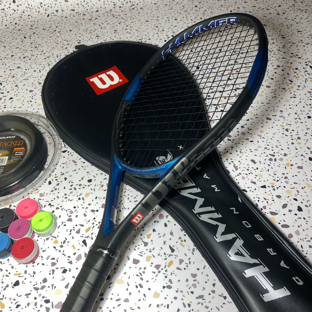 RAKET TENIS WILSON HAMMER 7 BLUE IMPORT PREMIUM CARBON