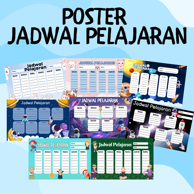 

Jadwal Pelajaran Anak Tema Kartun Lucu Ukuran A3 | Desain Full Color Artpaper Tebal 260gsm Cocok untuk TK & SD