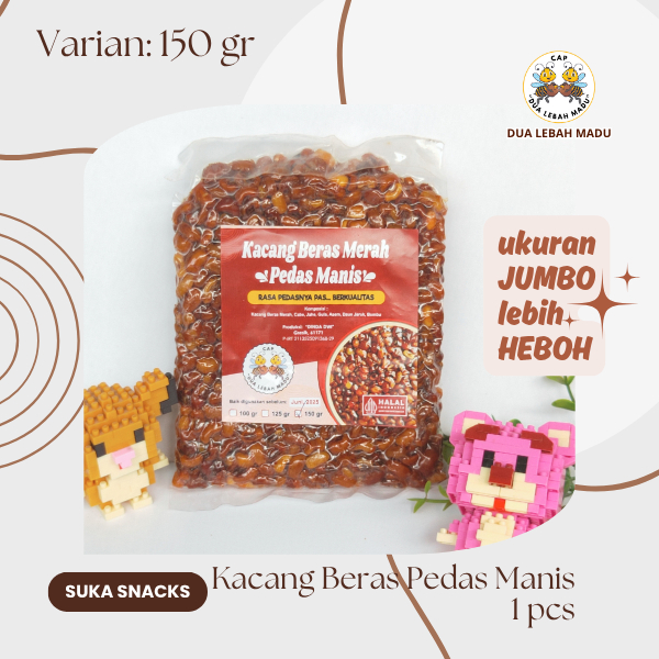 

SS - KACANG BERAS PEDAS MANIS JUMBO 150 GRAM - DUA LEBAH MADU - KACANG BERAS MERAH - KACANG OTOK